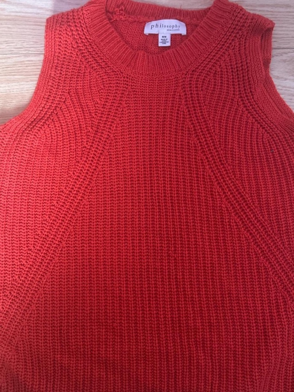 philosophy Women’s Orange Sweater vest